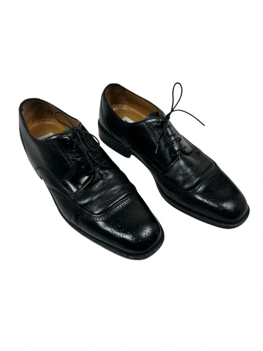 Magnanni Men’s  Black Leather Oxford Dress Shoes Classic Brogue Lace Up
